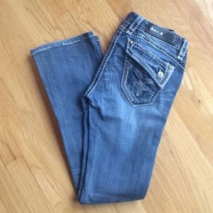 Rock Revival Johanna white stitch jeans